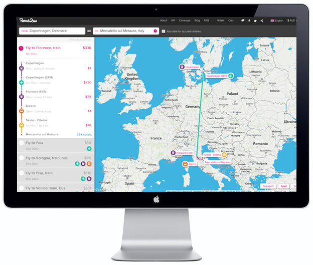 Rome2Rio on Mac - Scandinavia Standard