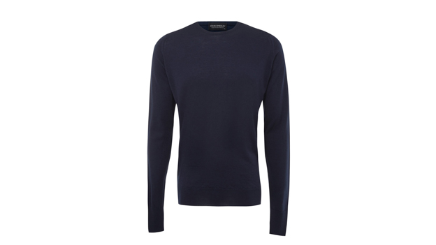 John Smedley Navy Merino Wool