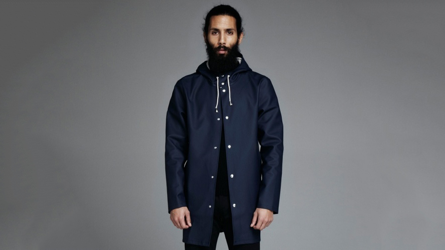 Stutterheim Stockholm Blue Raincoat