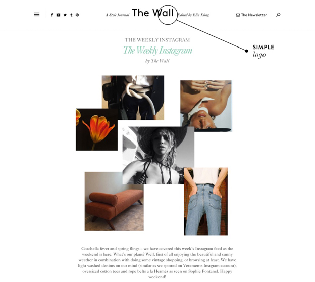 Design Guidelines - Simple Logo - Elin Kling - The Wall - A Very Scandi Guide to Creating Your Own Blog | Scandinavia Standard