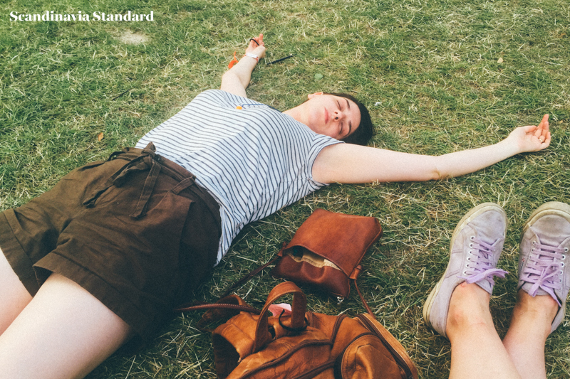 Rebecca lying on the Grass | Scandinavia Standard