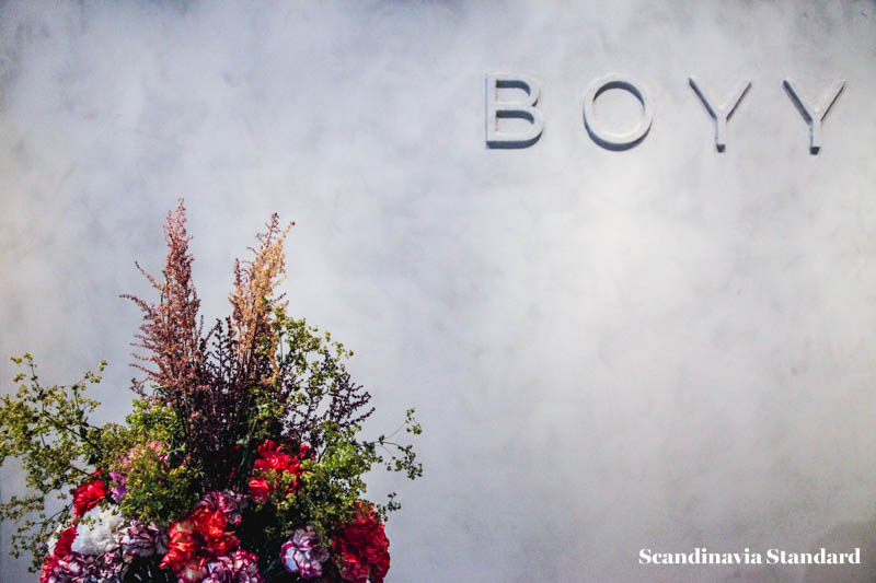 BOYY logo on wall in Copenahagen | Scandinavia Standard