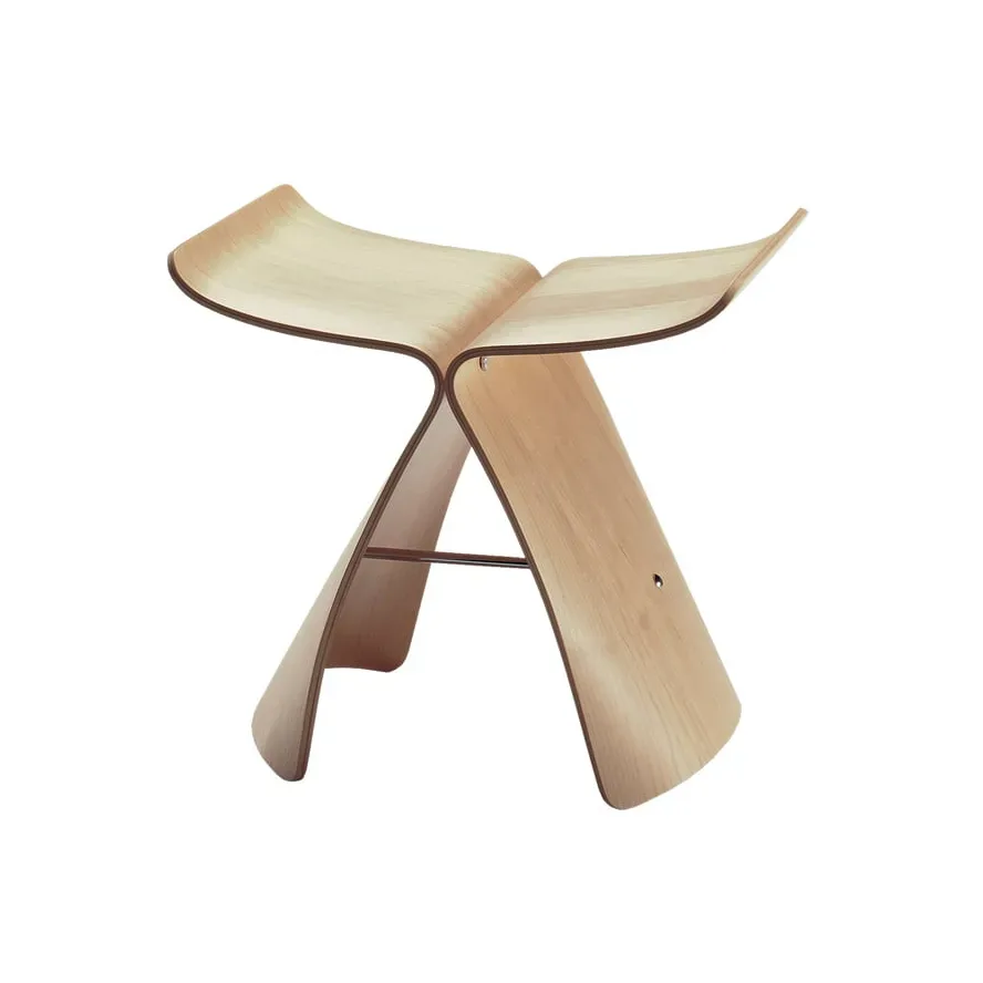 Vitra Butterfly Stool, a poetic addition to minimalist decor.