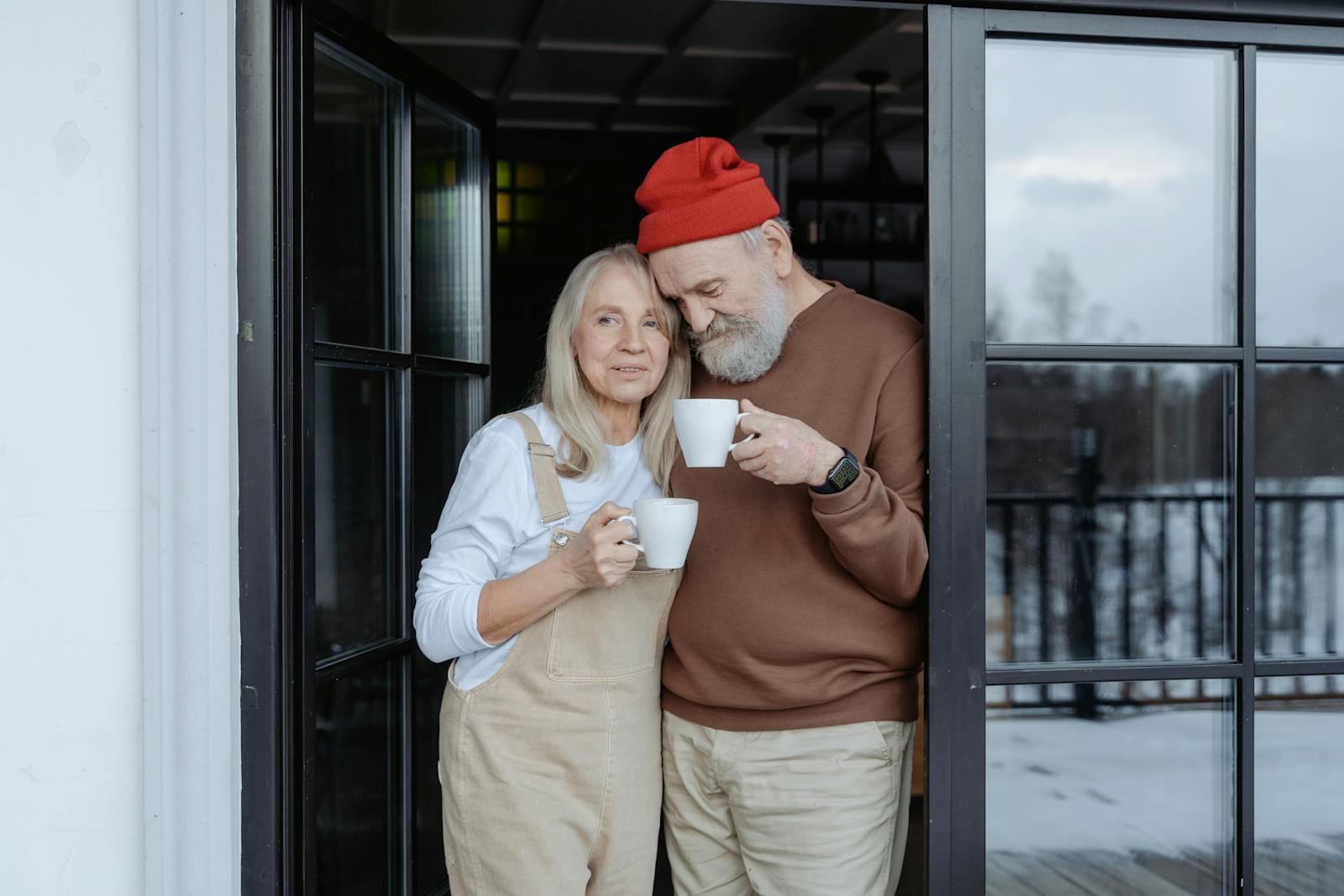 elderly Scandinavian coffee morning