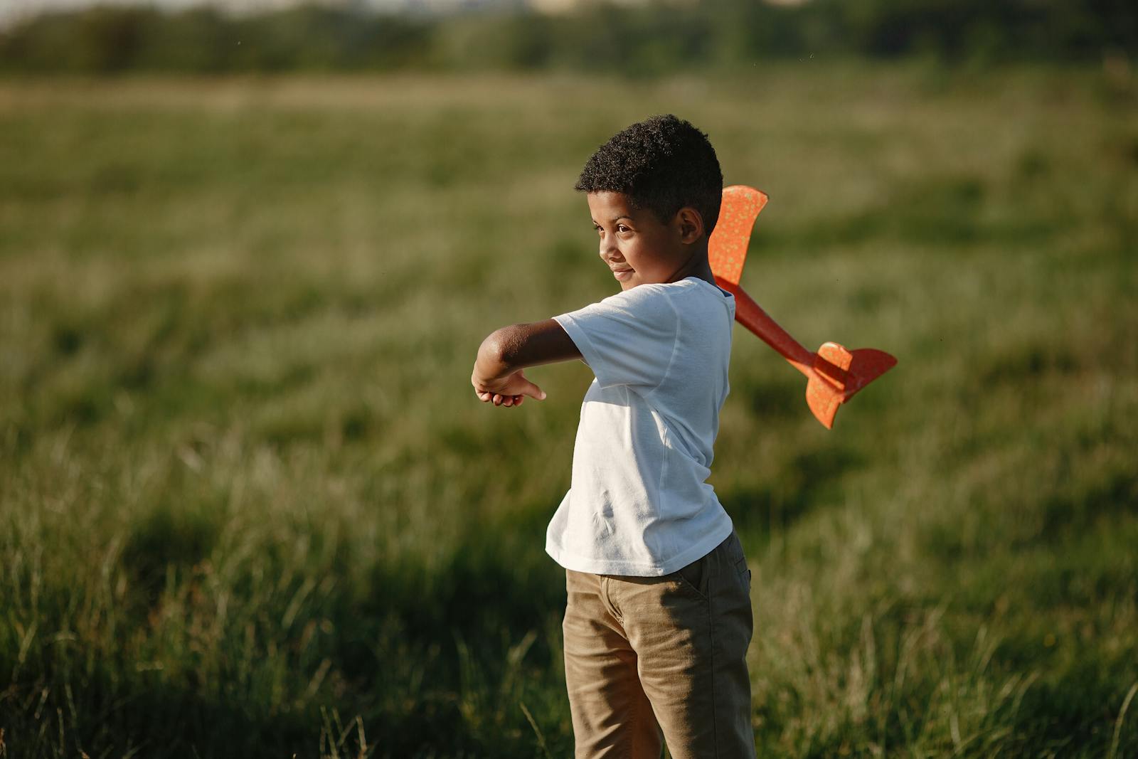 child playing outdoors