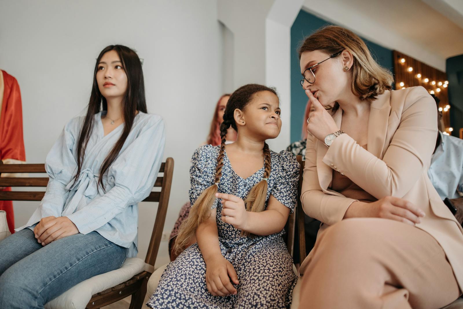 child watching adults