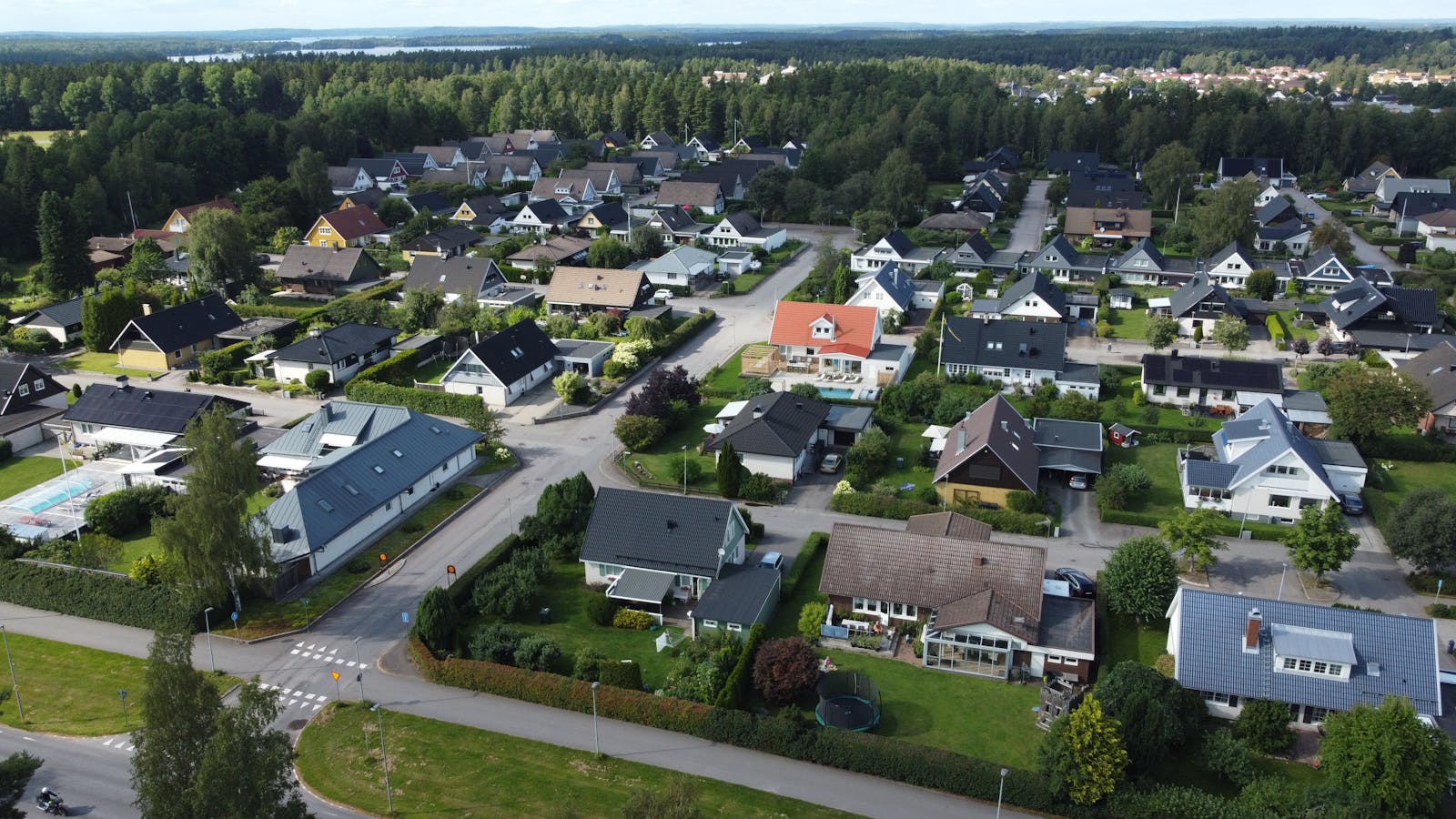 Swedish suburban neighborhood