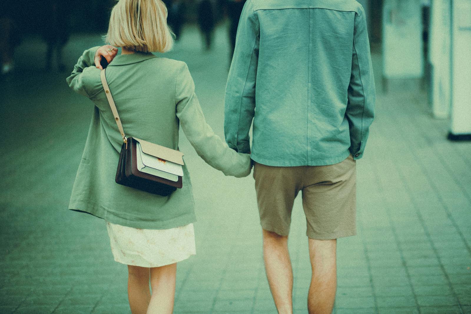 young couple nordic city