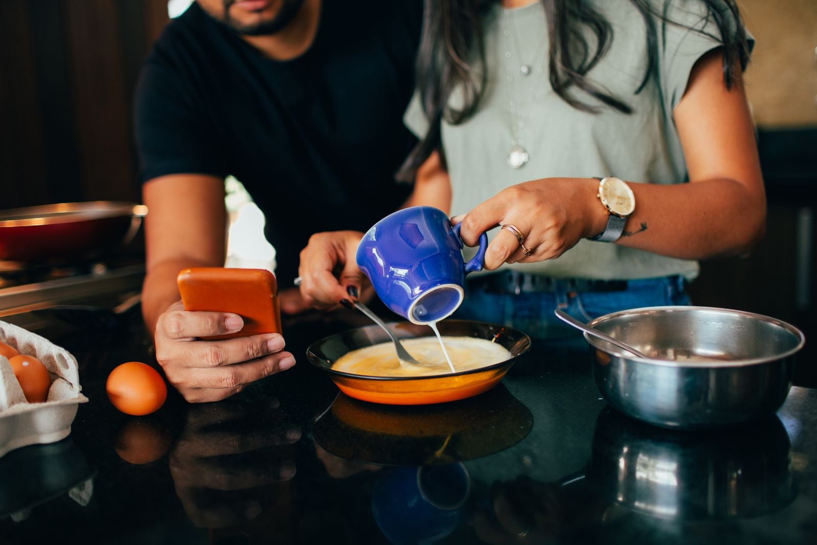 couple morning kitchen