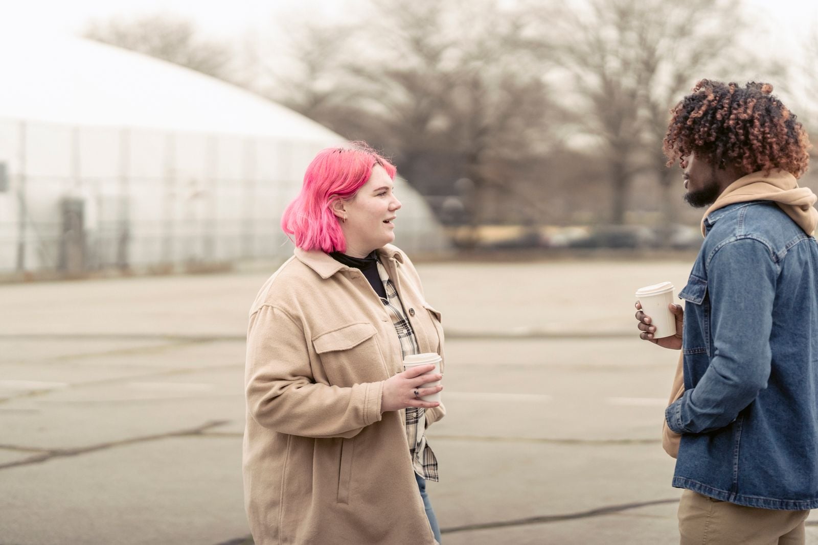two friends talking